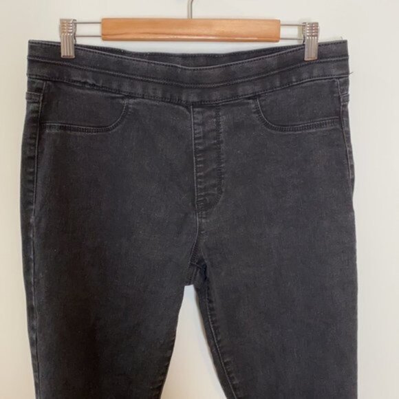 Jordache Women Black Pull On Elastic Waist Jeggings Stretch Jeans Size Large - Picture 5 of 11